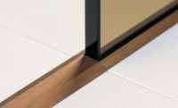 Wet Room 10mm Glass Recessed Channel - 1200mm - Matt Black