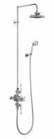 Burlington Avon Exposed Thermostatic Shower with Rigid Riser, Fixed Head Hose and Handset - BAF3S