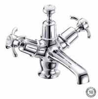 Burlington Anglesey Monobloc Basin Mixer Tap with High Central Indice - Click Waste - AN6