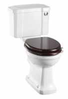 Burlington Rimless Slimline Close Coupled WC and White Ceramic Cistern with Push Button P20 C4