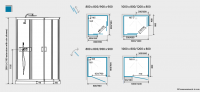 Kinedo Kineprime Glass Recess Saloon Door Shower Enclosure - 900 x 900mm