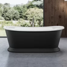 Charlotte Edwards Rosemary Matt Black 1710 x 720 Freestanding Bath