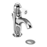 Burlington Chelsea Traditional Curved Monobloc Basin Tap with Pop Up Waste