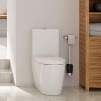 Campbell Rimless Close Coupled Open Back Toilet & Soft Closed Seat