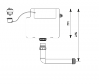 Scudo Concealed Cistern with Chrome Button, Bottom Entry