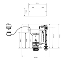 Lancia Concealed Cistern with Chrome Button, Side Entry