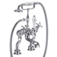 Abacus Iso Freestanding Bath Shower Mixer Tap - Black