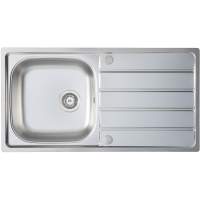 Prima 1 Bowl 965 x 500mm Inset Kitchen Sink - Stainless Steel