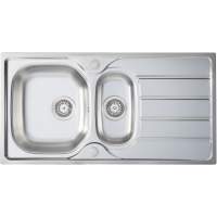 Prima 1.5 Bowl 965 x 500mm Inset Kitchen Sink - Stainless Steel