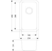 Prima+ 1 Bowl R10 Inset Undermount Kitchen Sink - Stainless Steel