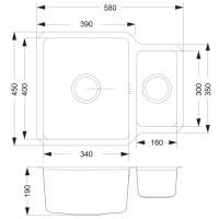 Prima+ 1 Bowl R10 Inset Undermount Kitchen Sink - Stainless Steel