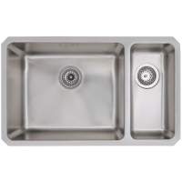 Prima+ Large 1.5 Bowl R25 Left Hand Undermount Kitchen Sink - Stainless Steel