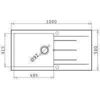 Prima+ White Granite 1.5 Bowl Undermount Sink