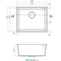 Prima+ White Granite 1.5 Bowl Undermount Sink