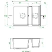 Prima+ Light Grey Granite 1.5 Bowl Undermount Kitchen Sink