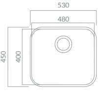 Prima+ 0.5 Bowl R10 Inset Undermount Kitchen Sink - Stainless Steel