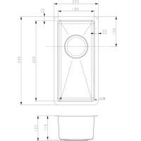 Prima+ 0.5 Bowl R25 Undermount Kitchen Sink - Stainless Steel