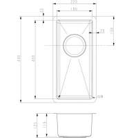 Prima 1 Bowl Large Undermount Kitchen Sink - Stainless Steel