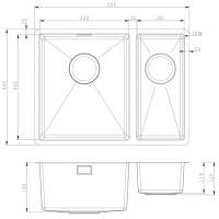 Abode Neron 1.5 Bowl & Drainer Inset Kitchen Sink - Stainless Steel