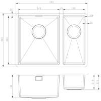 Prima+ 1.5 Bowl R25 Left Hand Undermount Kitchen Sink - Stainless Steel