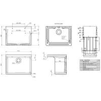 NUIE Fireclay Cleaner Sink 455 x 362 x 396mm