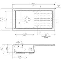 NUIE Inset Round Single Bowl Kitchen Sink with Overflow & Central Waste 460 x 191mm