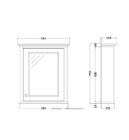 Eastbrook Ravini 800 x 600mm 2 Door Mirrored Bathroom Cabinet