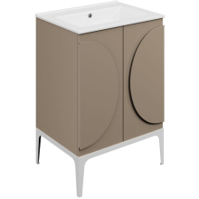 Nuie Havana Metallic Slate Wall Hung Vanity Unit & Thin Edge Basin