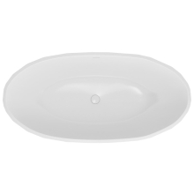 Synergy Cincelado 1700mm Matt White Crystal Freestanding Bath