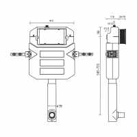 Tavistock In-Wall Toilet Cistern - Dual Flush - TR9009