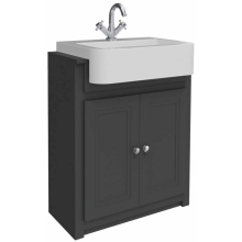 Scudo Classica 660 Charcoal Grey Vanity Unit with Semi Recessed Basin