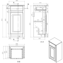 Marina 610mm Gloss White Waterproof 2 Door Vanity Unit and Basin