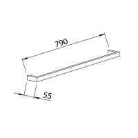 VitrA Minimax Double Towel Rail