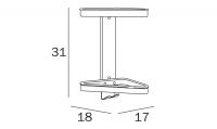 Inda Hotellerie Glass Shelf 60cm AV408A