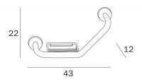 Inda Hotellerie Cranked Grab Bar A0491T