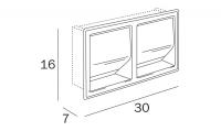 Inda Hotellerie Recessed Toilet Roll Holder - A8028D