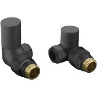 Corner Pattern Radiator Valves -  Anthracite 