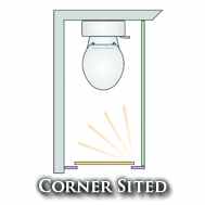 RapidFit MFC - Complete Corner Sited Toilet Cubicle