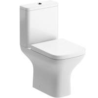 Crest Close Coupled Open Back WC & Wrapover Soft Close Seat