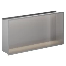 Crosswater Brushed Steel 610 x 305 Shower Wall Niche With LED Light