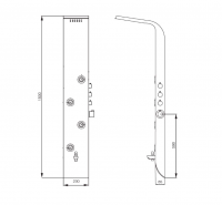 Synergy Stream Steel Waterfall Shower