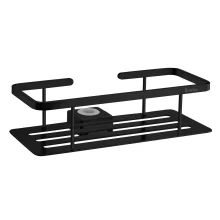 Smedbo Sideline Matt Black 250mm Shower Basket for Riser Rail