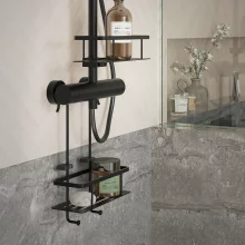 Smedbo Sideline Chrome 250mm Shower Basket for Riser Rail