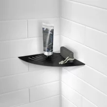 Keuco Matt Black Shower Shelf With Integrated Wiper