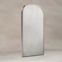 Origins Living Delphine Overmantel Arch 60 Brushed Nickel Mirror