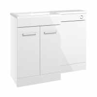 Venosa 1100mm L-Shape Furniture Pack - White Gloss - Bathrooms To love