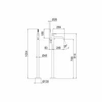 RAK Washington Traditional Freestanding Bath Shower Mixer