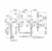 Vema Lys Chrome 4-Hole Deck Mounted Bath Shower Mixer Tap (DITB4004) 