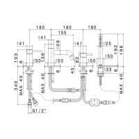 Sagittarius Liberty Crystal 5 Hole Bath Filler Tap