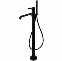 Vema Timea Matt Black Floor Standing Bath Shower Mixer Tap (DITBP1004) 